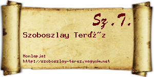Szoboszlay Teréz névjegykártya